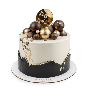 Торт для чоловіка з шоколадним декором